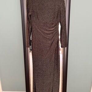 Metallic Knit Evening Dress- Ralph Lauren
